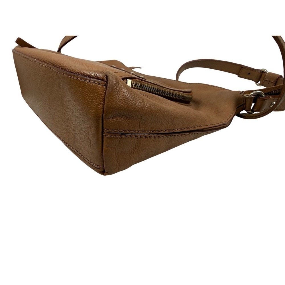 Kate Spade New York Brown Pebbled Leather Crossbody Bag Gold Hardware Zip Pocket - Picture 5 of 11